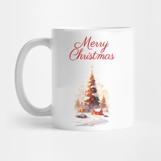 Merry Christmas decorated tree Mug